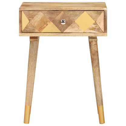 Table de chevet 43 x 30 x 58 cm Bois de manguier massif