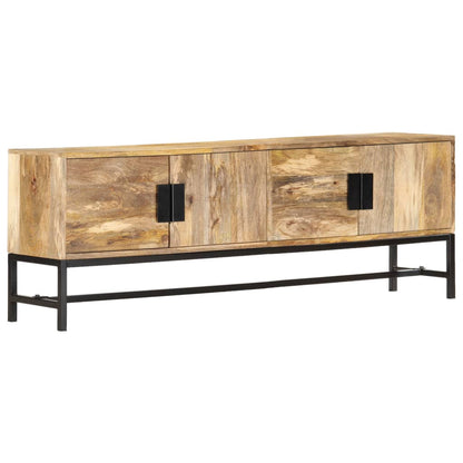 Meuble TV 140x30x50 cm Bois massif de manguier