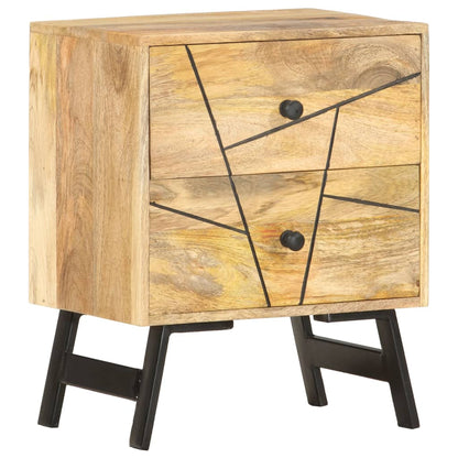 Table de chevet 40x30x50 cm Bois de manguier massif