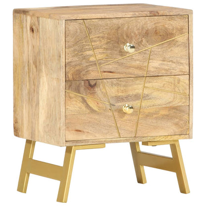 Table de chevet 40x30x50 cm Bois de manguier massif