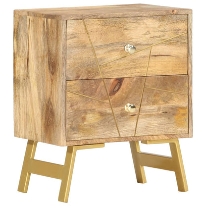 Table de chevet 40x30x50 cm Bois de manguier massif