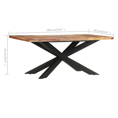 vidaXL Table de salle à manger 180x90x76 cm Bois solide