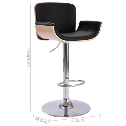 Tabouret de bar Noir Similicuir