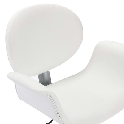 Chaise pivotante à manger Blanc Similicuir