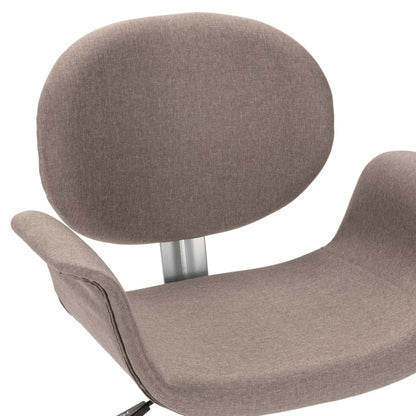 Chaise pivotante à manger taupe tissu