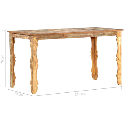 Table de salle à manger 140x70x76cm Bois de récupération massif