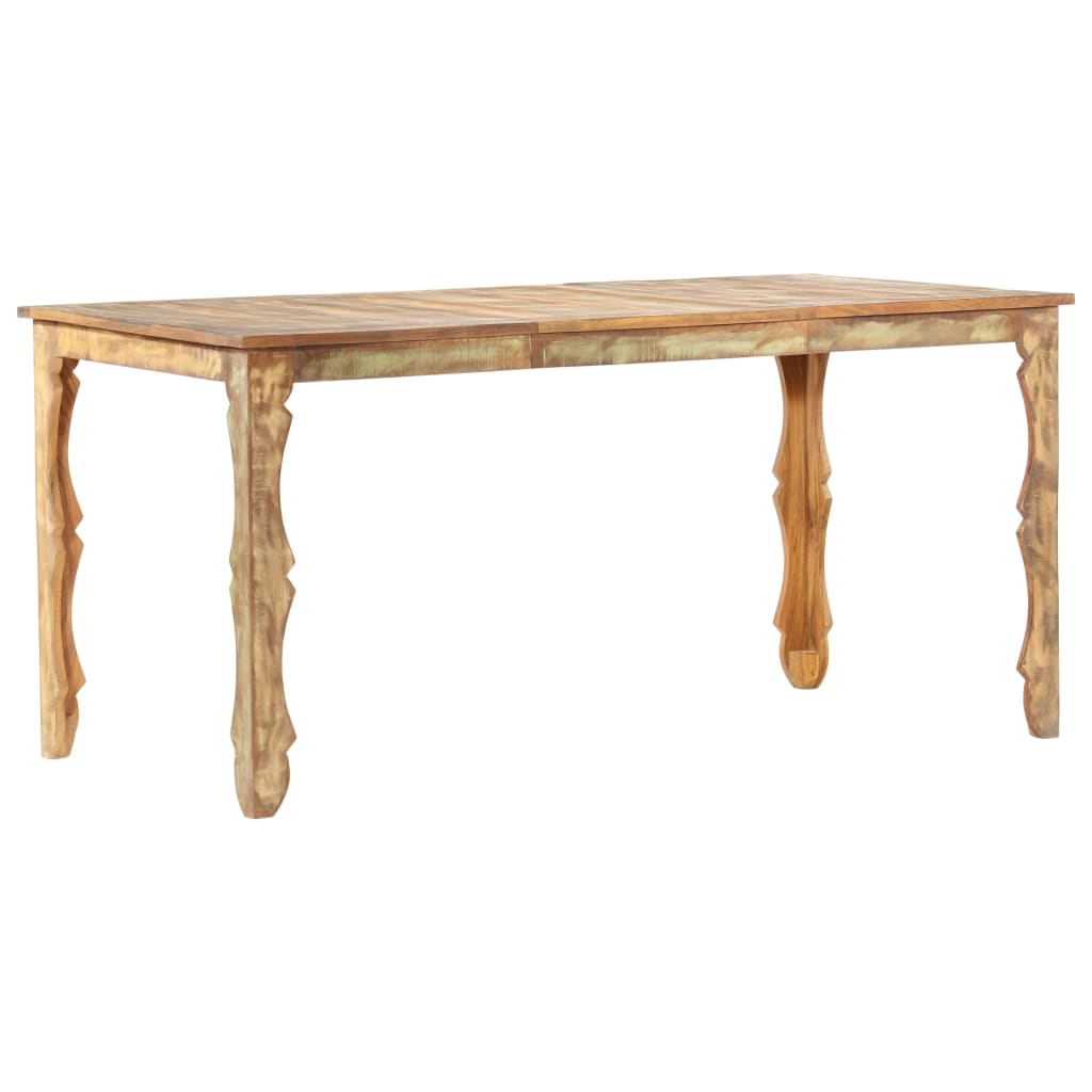 Table de salle à manger 160x80x76cm Bois de récupération massif