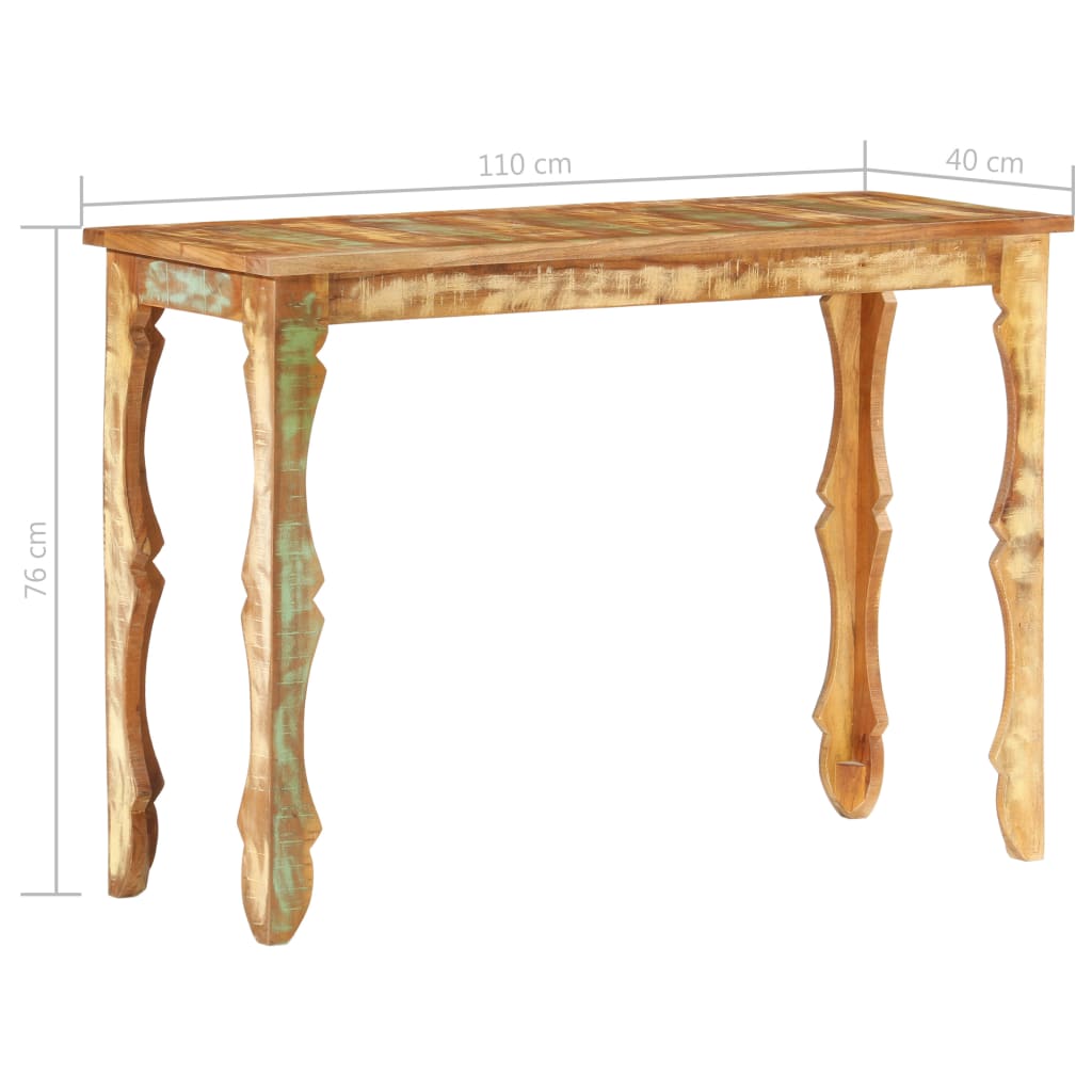 Table console 110x40x76 cm Bois de récupération massif