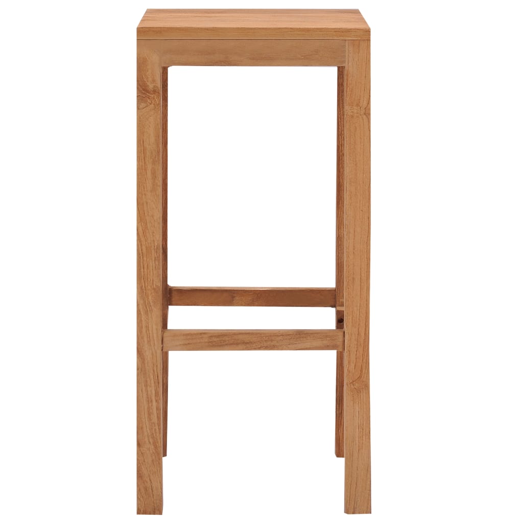 Tabourets de bar lot de 2 bois de teck massif