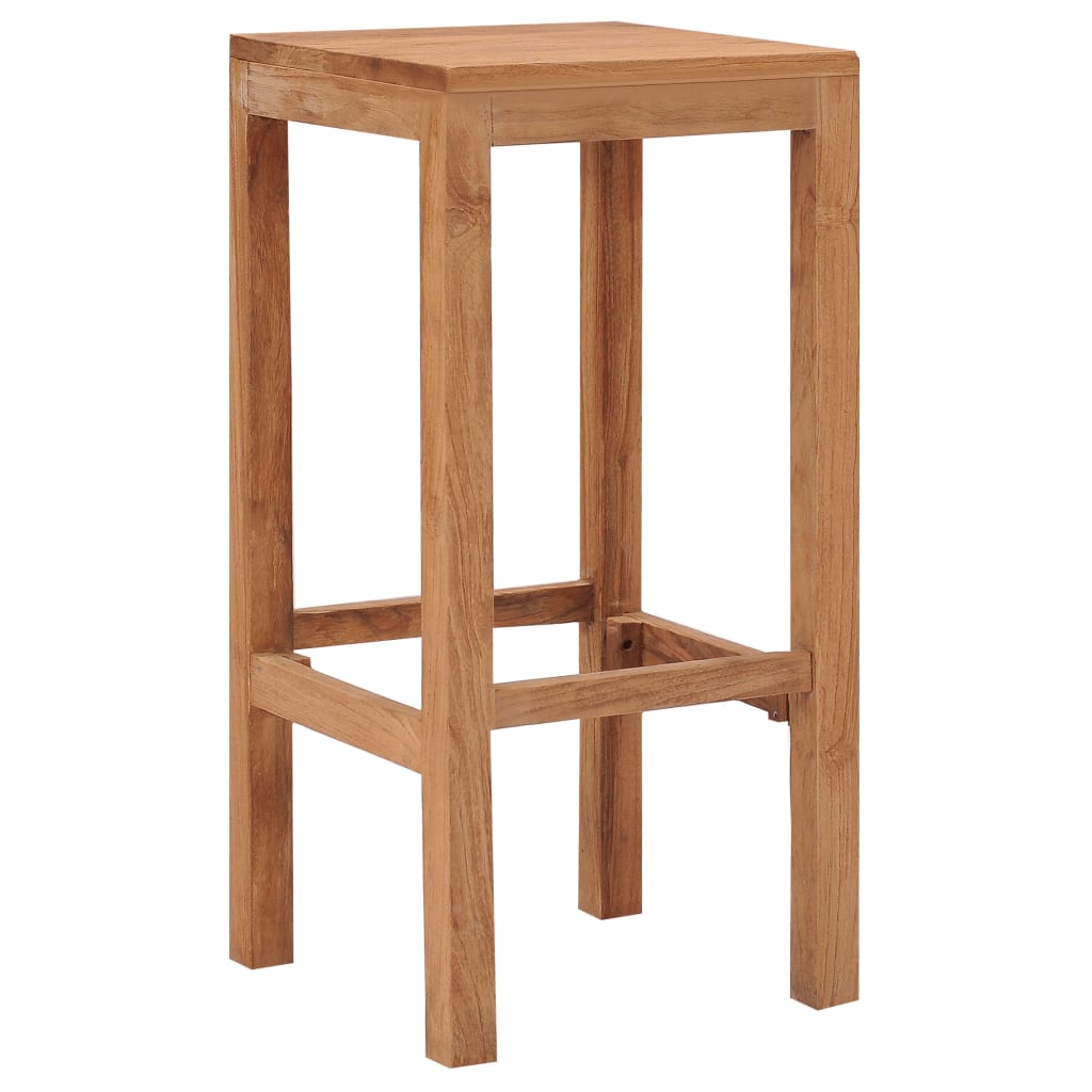 Tabourets de bar lot de 4 bois de teck massif