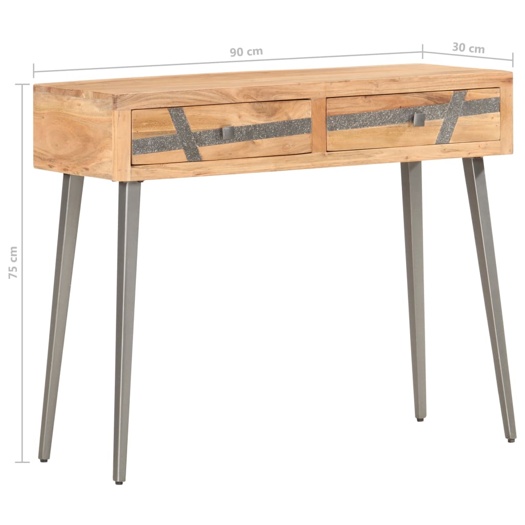 Table console 90 x 30 x 75 cm Bois d'acacia massif