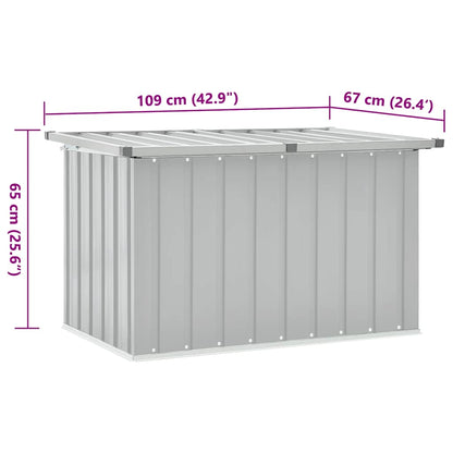 Boîte de rangement de jardin Gris 109x67x65 cm