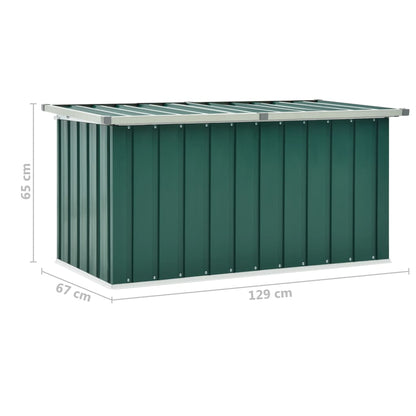 Boîte de rangement de jardin Vert 129x67x65 cm