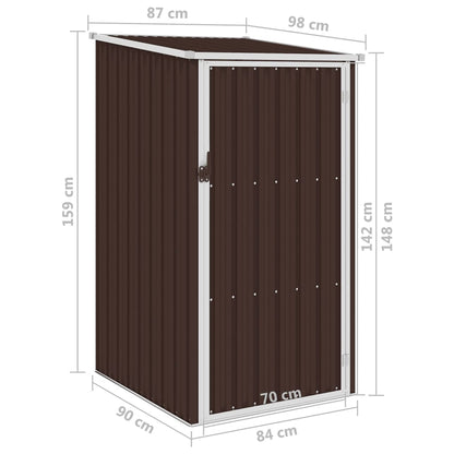 Abri de jardin Marrron 87x98x159 cm Acier galvanisé