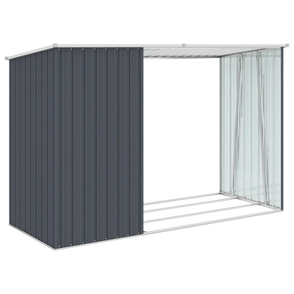 Abri à bois de jardin Anthracite 245x98x159 cm Acier galvanisé