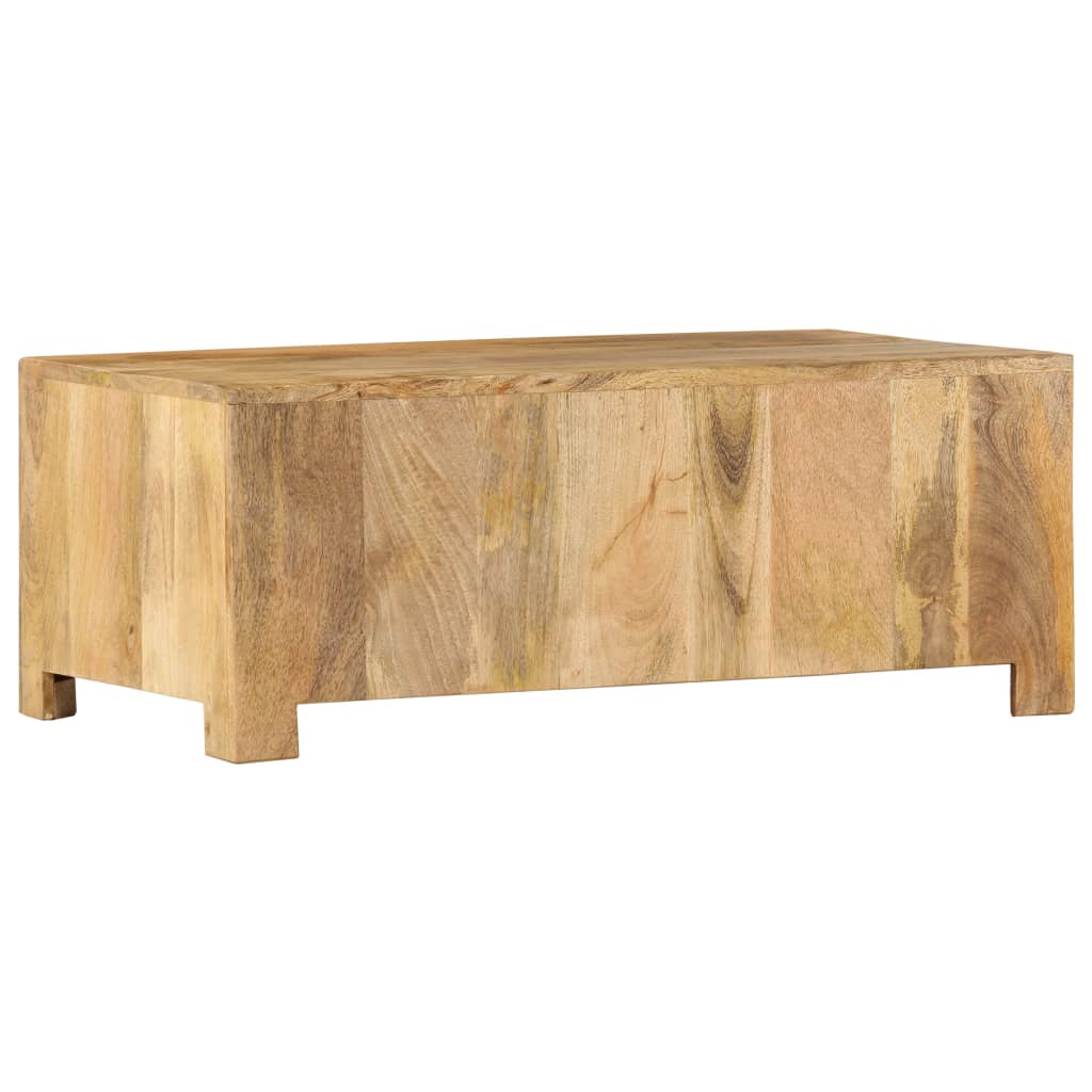 Table basse avec 4 tiroirs 90x50x35 cm Bois solide de manguier