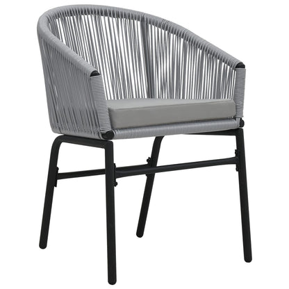 Chaises de jardin lot de 2 Anthracite Rotin PE