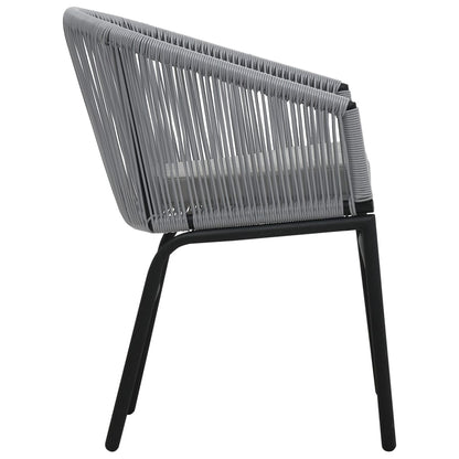 Chaises de jardin lot de 2 Anthracite Rotin PE