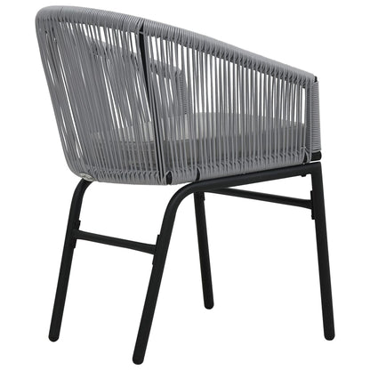 Chaises de jardin lot de 2 Anthracite Rotin PE