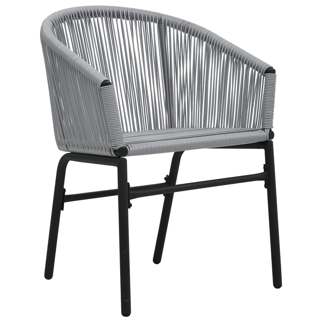 Chaises de jardin lot de 2 Anthracite Rotin PE