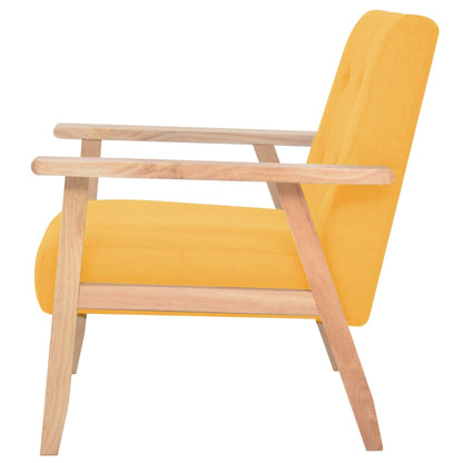 Ensemble de canapés 3 pcs Tissu Jaune