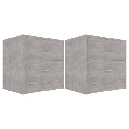 Tables de chevet 2 pcs Gris béton 40x30x40 cm Bois d'ingénierie