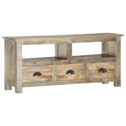 Meuble TV 110x30x50 cm Bois massif de manguier