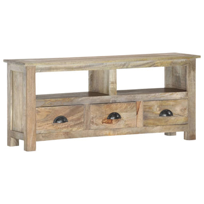 Meuble TV 110x30x50 cm Bois massif de manguier