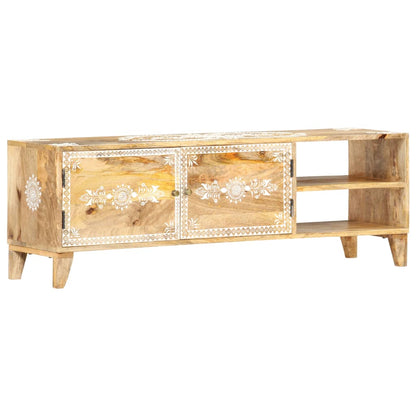 Meuble TV 120x30x40 cm Bois massif de manguier