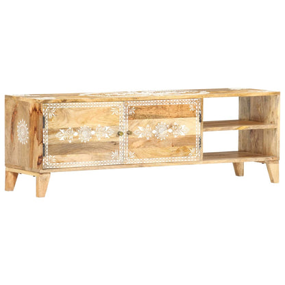 Meuble TV 120x30x40 cm Bois massif de manguier