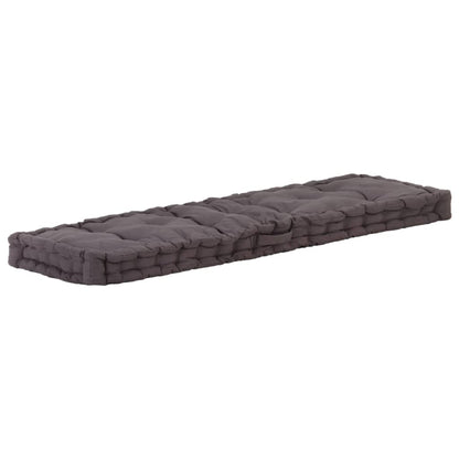 Coussin de plancher de palette Coton 120x40x7 cm Anthracite