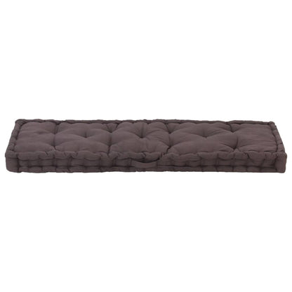 Coussin de plancher de palette Coton 120x40x7 cm Anthracite