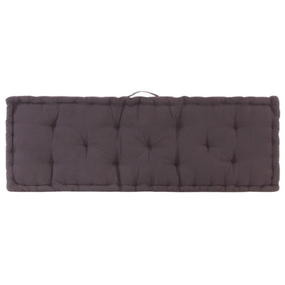 Coussin de plancher de palette Coton 120x40x7 cm Anthracite