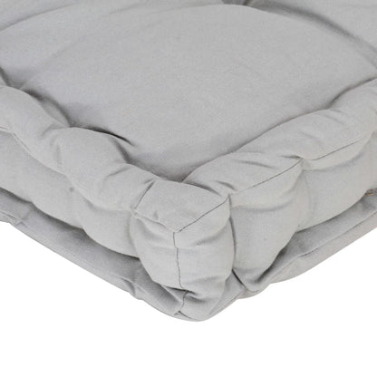 Coussin de plancher de palette Coton 120x80x10 cm Gris