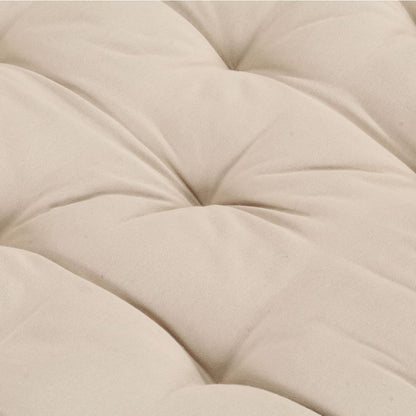 Coussin de plancher de palette Coton 120x80x10 cm Beige