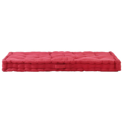 Coussin de plancher de palette Coton 120x80x10 cm Bordeaux