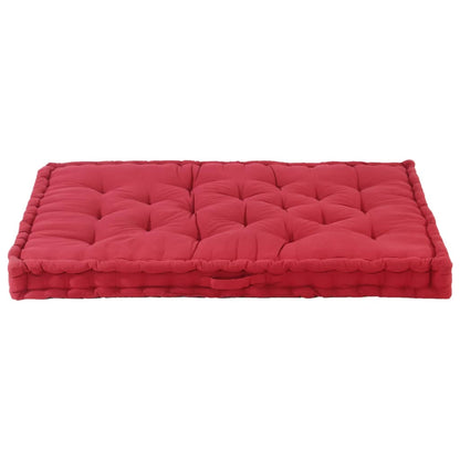 Coussin de plancher de palette Coton 120x80x10 cm Bordeaux