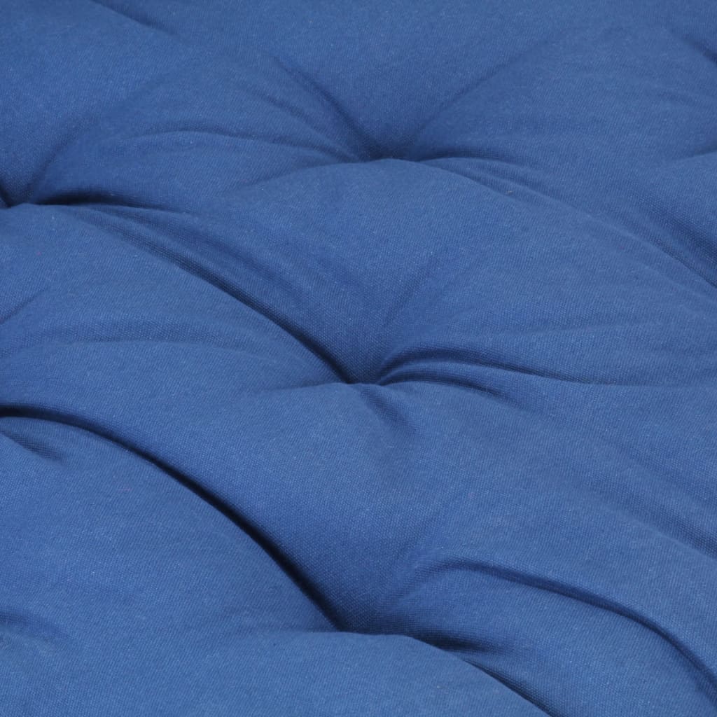 Coussin de plancher de palette Coton 120x80x10 cm Bleu clair