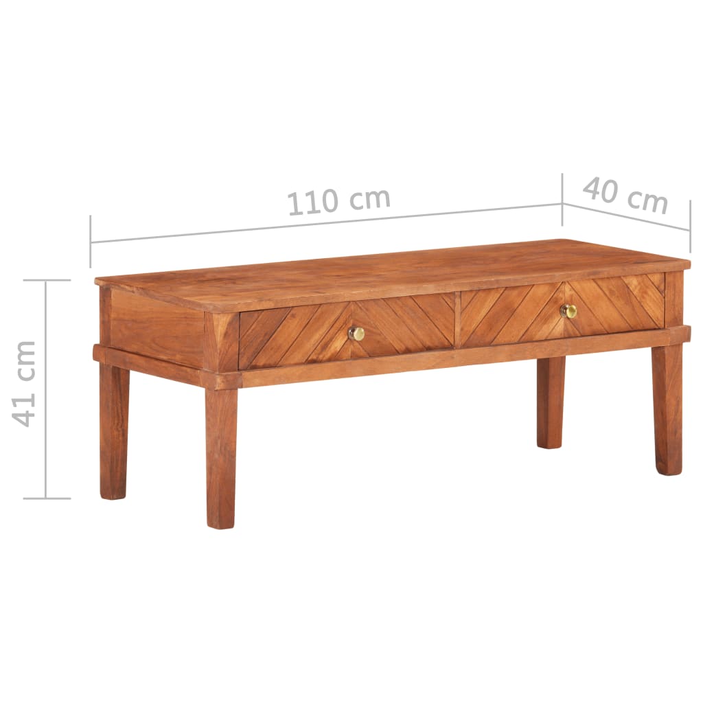 Meuble TV 110x40x41 cm Bois d'acacia massif