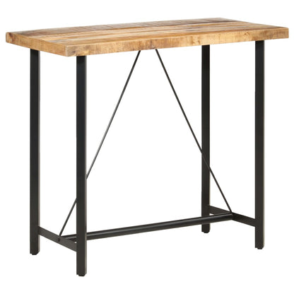 Table de bar 120x58x107 cm Bois de manguier brut