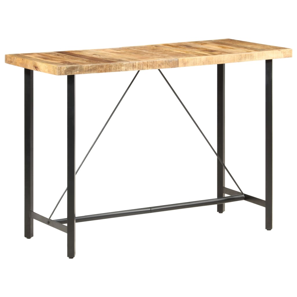 Table de bar 150x70x107 cm Bois de manguier brut