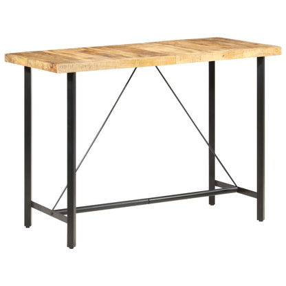 Table de bar 150x70x107 cm Bois de manguier brut