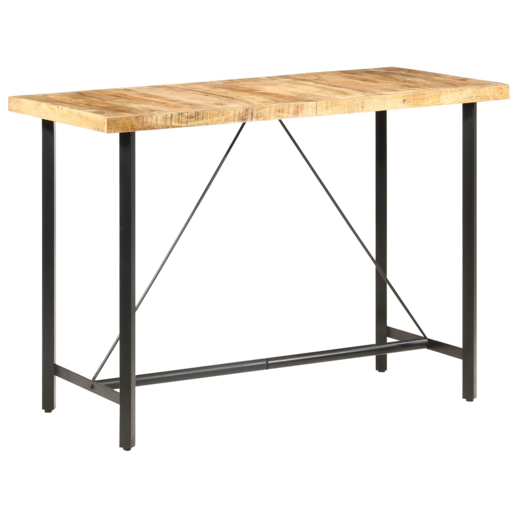 Table de bar 150x70x107 cm Bois de manguier brut