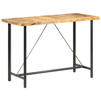 Table de bar 150x70x107 cm Bois de manguier brut