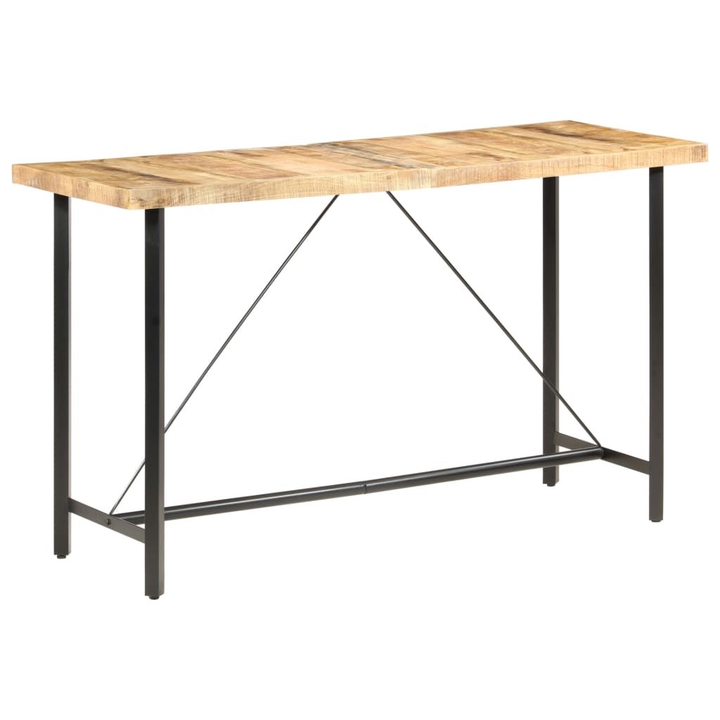 Table de bar 180x70x107 cm Bois de manguier brut