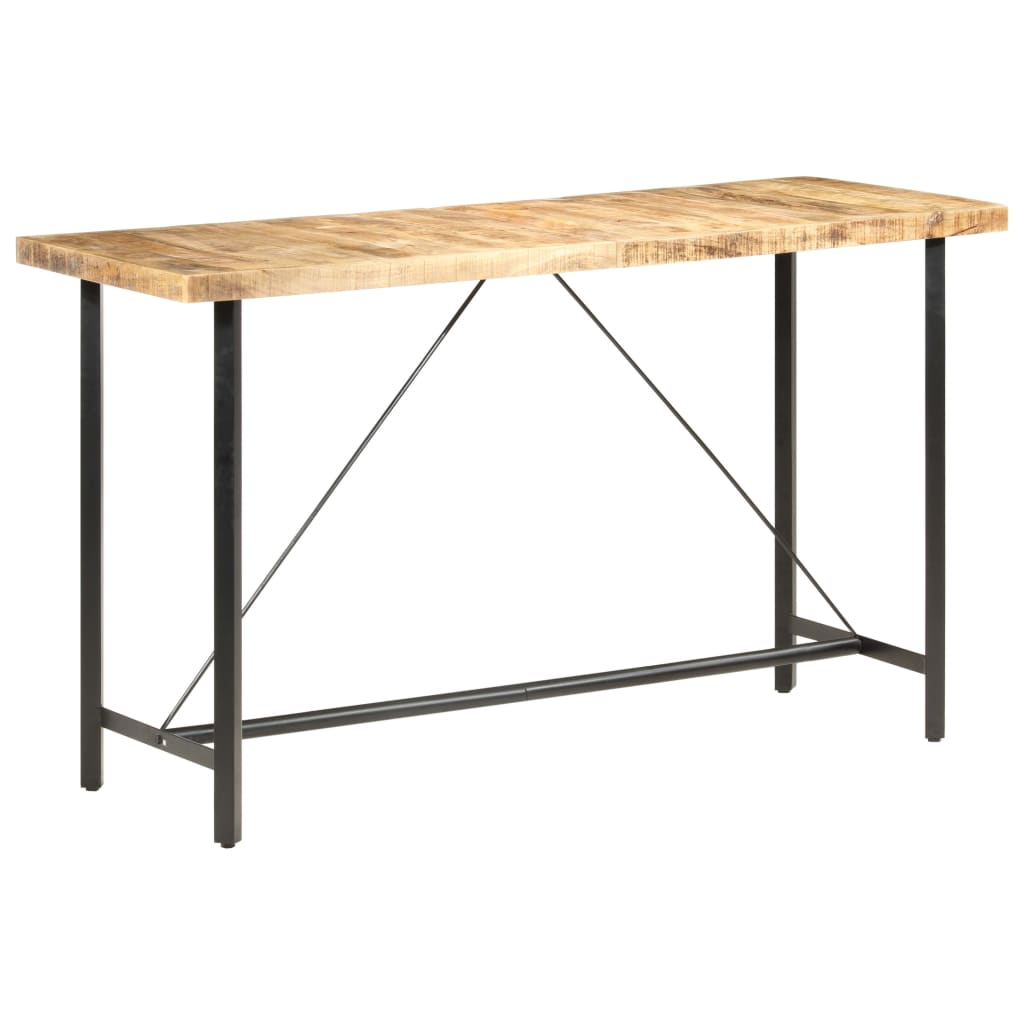 Table de bar 180x70x107 cm Bois de manguier brut