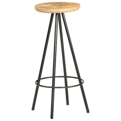 Tabourets de bar lot de 2 bois de manguier brut