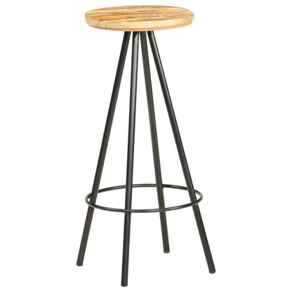 Tabourets de bar lot de 2 bois de manguier brut