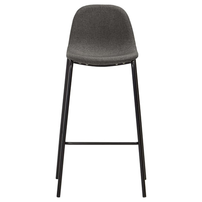 Chaises de bar lot de 6 gris foncé tissu