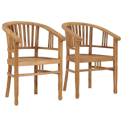 Chaises de jardin lot de 2 Bois de teck solide